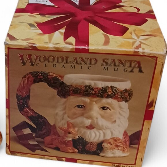 Vintage 1990s Woodland Santa Christmas Mug  Ceramic Coffee Hot Chocolate Cup Mug - Picture 14 of 14